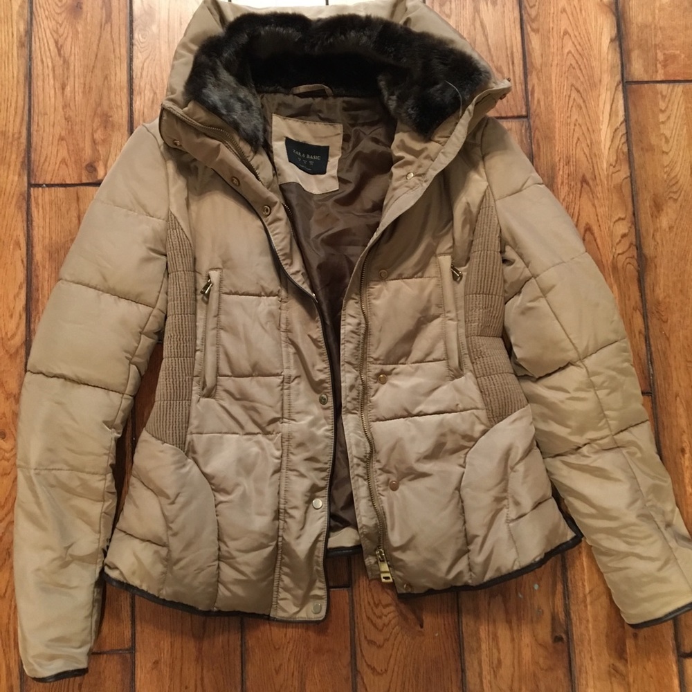 Zara basic down jacket
